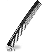Charlemagne Men's Shatterproof Carbon Hair Comb 18 cm - Anti-Static Fine Comb for Cutting & Styli...