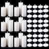 MTLEE 36 Pcs Floating Candle 1.75'' 18 Pcs White Pillar Candles 4'' 5'' 6'' Diameter Dripless Wax Burning Unscented Decorative for Banquet Wedding Dining Party Home Decor