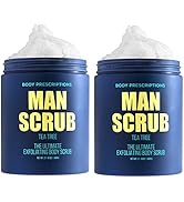 Body Prescriptions Body Scrub for Men-2 Pack Ultimate Exfoliating Scrub Infused with Tea Tree, in...