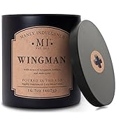 Manly Indulgence Wingman Scented Candle for Men 16.5 oz | 2 Wick & 2X Intense Fragrance | Bergamo...