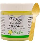 The Keys Sea Salt Scrub - Exfoliating Body Scrub with Wooden Spoon- Foot Scrub and Hand Scrub for...