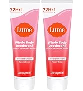 Lume Whole Body Deodorant - Invisible Cream Tube - 72 Hour Odor Control - Aluminum Free, Baking S...