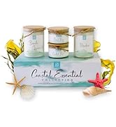 BB Candles Coastal Essentials Scented Candle Gift Set, Decorative Candles for Home Decor, Long Bu...