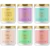 AOOVOO Scented Candles Set - 6 Pack Candles for Women, Lavender/Lilac/Vanilla/Floral/Rose/Breeze, Soy Candle Gifts for Home Scented, 42 oz, 300 Hours Burn Time