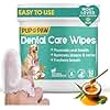 Premium Dog Teeth Cleaning Wipes - All Natural Dog Toothbrush & Tooth Brushing Kit - Pet Dental Finger Wipes for Cats & Dogs - Freshens Breath, Reduces Tartar & Plaque - All in one Finger Wipes (50)