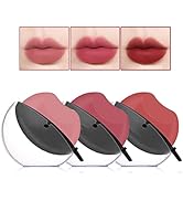 NVLEPTAP 3 Colors Matte Lipstick Set Lazy Lipstick Waterproof Long Lasting High Pigmented Lip Glo...