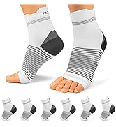 Plantar Fasciitis Sock (6 Pairs) for Men and Women, Compression Foot Sleeves with Arch and Ankle ...