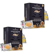 Bisou Bisou Bisou 32 Pairs 24K Gold Under Eye Patches with 4 pieces of Lip Mask, Anti-Aging Eye M...