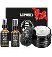 Shaving Kit for Men, Essential Kit Includes Sandalwood Shaving Cream, After Shave Lotion for Men ...