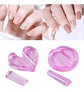 FUATY 2 Set Embossed Nail Molds Tool, Acrylic Nail Decal Bender Heart Star Moon Nail Art Charms S...