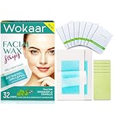 2 IN 1 Facial Wax Strips for Women & Men, Bikini Hair Removal for Travel & Home, Waxing Kit with ...