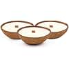 Badalyan Art Studio – Set of 3 Scented Candles Clearance | Coconut Shell Soy Wax Candle with Wooden Wick | Candles for Home Décor | Gift Idea for Women (Pistachio/Salted Caramel/Coffee)