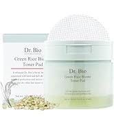 Dr.Bio Green Rice Biome Toner Pad with Probiotic, Removes Dead Skin Cells & Blackheads & Whitehea...