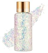 Holographic Body Glitter Gel for Face, Body, Nail, Super Long Lasting Waterproof Quick Dry Liquid...