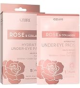 AZURE Rose & Collagen Hydrating Under Eye Pads - Anti Aging, Revitalizing & Moisturizing Eye Mask...