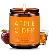 Fall Candles, Apple Cider Scented Soy Candles, Autumn/Holiday/Halloween/Birthday/Christmas Gifts ...