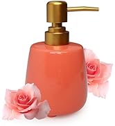 YTDTKJ 320ml Ceramic Soap Dispenser, Hand Lotion Dispenser Bottle with Round Cute Foot, Refillabl...