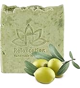 Relaxcation Olive Soap Bar with Organic Olive Oil and Olive Leaves - Anti-aging and Antioxidant N...