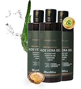 AHOALOE Pack of 3 Brazilian Aloe Vera Gel - Multipurpose Moisturizing Natural Gel with Copaiba, C...
