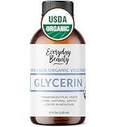 100% Organic Glycerin - For Skin & Hair - Food Grade - USDA Certified - Not From Palm Oil - Perfe...