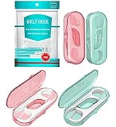 Holy Rose Small Dental Floss Pick Dispenser,Portable Case with Floss Sticks,High Toughness Dental...