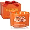 Pumpkin Spice Fall Candle, Large 3 Wick 12oz Luxury Candle, Elegant Autumn Gift for Women & Men, 60+ Hour Burn Time & Non-Toxic, Cozy Fall & Halloween Home Decor