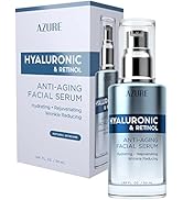 AZURE Hyaluronic Acid & Retinol Anti Aging Facial Serum - Anti Aging, Rejuvenating & Hydrating Fa...