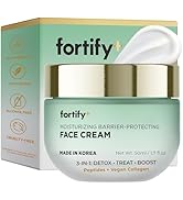 Fortify Skincare Face Moisturizer with Peptides & Collagen - 3-in-1: Detox, Treat, Boost - Moistu...