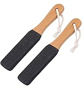 2 Pieces Foot File Callus Remover Heel Grater Wooden Handle Foot Scrubber Pedicure File Foot File...