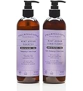 Pharmacopia Mint Argan Shampoo & Conditioner Bundle – Aromatherapy Hair Care with Natural Plant B...