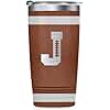 Onebttl Personalized Football Gifts for Teen Boys, Men, Coaches, 20oz Stainless Steel Tumbler with Laser Etched Initials for Football Players, Lovers - J