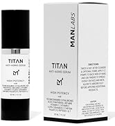 Man Labs Titan High Potency Anti Aging Face Serum for Men - Mens Facial Moisturizer with Hyaluron...