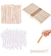 250 pcs wooden wax sticks wax applicator sticks wooden craft sticks wax spatula eyebrow hair remo...