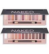 2PCS 12Colors Naked Eyeshadow Palette,nude Eyeshadow Palette,Natural Shimmer Glitter Eyeshadow Pa...
