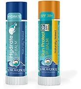 STREAM 2 SEA Naturally Naked Lip Balm Set, Reef Safe SPF 30 Unscented Hydrating Lip Care, Moistur...