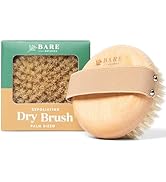 Bare Botanics Exfoliating Dry Brushing Body Brush for Lymphatic Drainage | Palm Sized, Universal ...
