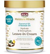 African Pride Moisture Miracle Coconut Oil & Baobab Oil Leave-In Hair Cream - Provides Intense Mo...