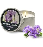 FLOWERLAND Massage Oil Candle - Vegan Moisturizing Massage Oil for Home Spa - Luxurious & Hydrati...