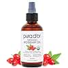 PURA D'OR 4 Oz ORGANIC Rosehip Seed Oil - 100% Pure Cold Pressed USDA Certified Anti-Aging Treatment - Vitamin A & C Rich - Helps Fade Appearance of Scars & Stretch Marks - For Face, Hair & Body