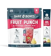 Bare Bones Fruit Punch Elevated Drink Mix With Collagen & Prebiotics | On-the-Go Stick Packs Powd...