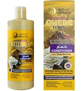 Chebe Powder & Shea Butter Deep Conditioner for Dry Damaged Hair - 100% Natural African Chebe Pow...