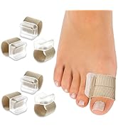 szemauy Gel Toe Spacers, Bunion Corrector with Loops(6PC), Portable Toe Separators for Women and ...