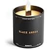 CRVFT Men's Candle - Cherry Wood Candle - Soy Candle 45 Hour Burn Time - Room Decor and Housewarming Gift for Men - 7oz/200g (Black Amber)