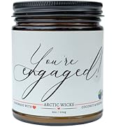 You're Engaged! | Love Spell, 9oz | Arctic Wicks 9oz Natural Coconut Beeswax Candles Amber Jar | ...