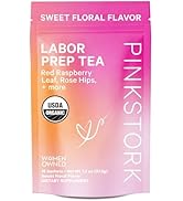 Pink Stork Labor Prep Tea - Organic Pregnancy Tea with Raspberry, Chamomile, Rosehip for Labor an...