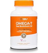 sibu Omega-7 Softgels, Pure Organic Himalayan Sea Buckthorn, Max Potency, 60ct