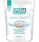 Epsoak Epsom Salt 19 lb Resealable Bulk Bag, Magnesium Sulfate USP. Unscented, Made in the USA, C...