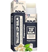 Beef Tallow Lip Balm – Natural Tallow Beeswax Chapstick – Hydrating Moisturizer Grass Fed Bison T...