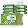 FitRight Personal Cleansing Wipes with Aloe (8x10 inch) | 600 Pieces Moisturizing Body Wipes for Adults Bathing and Incontinence Cleaning | Unscented Cloth Adult Wipes for Elderly Care