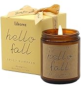 Fall Decorations for Home - Fall Candles, Fall Gifts for Women, Natural Soy Wax Pumpkin Spice Sce...